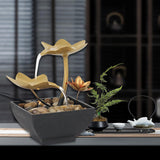 Maxbell Portable Waterfall Zen Meditation Fountain Includes Submersible Pump Lotus