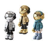 Maxbell 3D Resin Astronaut Standing Figure Statue Floor decoration Cute Argent