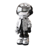 Maxbell 3D Resin Astronaut Standing Figure Statue Floor decoration Cute Argent