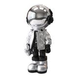Maxbell 3D Resin Astronaut Standing Figure Statue Floor decoration Cute Argent