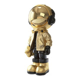 Maxbell 3D Resin Astronaut Standing Figure Statue Floor decoration Cute Aureate