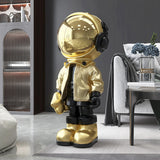 Maxbell 3D Resin Astronaut Standing Figure Statue Floor decoration Cute Aureate