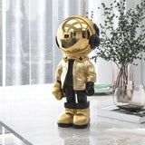 Maxbell 3D Resin Astronaut Standing Figure Statue Floor decoration Cute Aureate