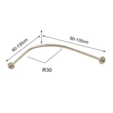 Maxbell Adjustable Shower Curtain Rod Strong L Shaped for Wardrobe Drawing Room