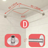 Maxbell Adjustable Shower Curtain Rod Strong L Shaped for Wardrobe Drawing Room