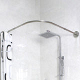 Maxbell Adjustable Shower Curtain Rod Strong L Shaped for Wardrobe Drawing Room