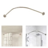 Maxbell Adjustable Shower Curtain Rod Strong L Shaped for Wardrobe Drawing Room