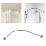 Maxbell Adjustable Shower Curtain Rod Strong L Shaped for Wardrobe Drawing Room