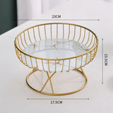 Maxbell Fruit Basket Table Centerpiece for Household Garden Dining Table Living Room White Aureate