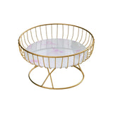 Maxbell Fruit Basket Table Centerpiece for Household Garden Dining Table Living Room White Pink