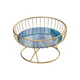 Maxbell Fruit Basket Table Centerpiece for Household Garden Dining Table Living Room Blue