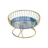 Maxbell Fruit Basket Table Centerpiece for Household Garden Dining Table Living Room Blue