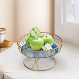 Maxbell Fruit Basket Table Centerpiece for Household Garden Dining Table Living Room Blue