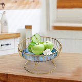 Maxbell Fruit Basket Table Centerpiece for Household Garden Dining Table Living Room Blue