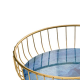 Maxbell Fruit Basket Table Centerpiece for Household Garden Dining Table Living Room Blue