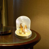 Maxbell Nativity Scene with LED Lights Birth of Jesus Manger Miniatures for Desktop