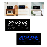 Maxbell Rectangle Digital Wall Clock USB Indoor Temperature Day of Week Large Number White
