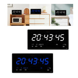 Maxbell Rectangle Digital Wall Clock USB Indoor Temperature Day of Week Large Number White