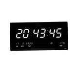 Maxbell Rectangle Digital Wall Clock USB Indoor Temperature Day of Week Large Number White