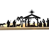 Maxbell Metal Nativity Scene Sets Sculptures for Living Room Office Decoration 16CM
