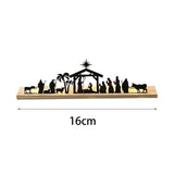 Maxbell Metal Nativity Scene Sets Sculptures for Living Room Office Decoration 16CM
