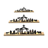 Maxbell Metal Nativity Scene Sets Sculptures for Living Room Office Decoration 16CM