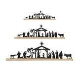 Maxbell Metal Nativity Scene Sets Sculptures for Living Room Office Decoration 16CM