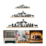 Maxbell Metal Nativity Scene Sets Sculptures for Living Room Office Decoration 16CM