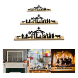 Maxbell Metal Nativity Scene Sets Sculptures for Living Room Office Decoration 16CM