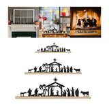 Maxbell Metal Nativity Scene Sets Sculptures for Living Room Office Decoration 16CM