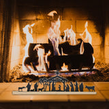 Maxbell Metal Nativity Scene Sets Sculptures for Living Room Office Decoration 16CM