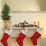 Maxbell Metal Nativity Scene Sets Sculptures for Living Room Office Decoration 30CM