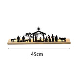 Maxbell Metal Nativity Scene Sets Sculptures for Living Room Office Decoration 45cm
