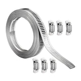 Maxbell Hose Clip with 8Pcs Fasteners Adjustable Durable for Agriculture Machinery