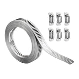 Maxbell Hose Clip with 8Pcs Fasteners Adjustable Durable for Agriculture Machinery