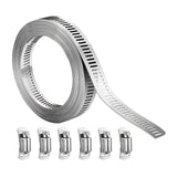 Maxbell Hose Clip with 8Pcs Fasteners Adjustable Durable for Agriculture Machinery