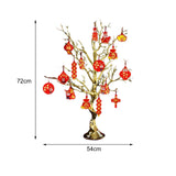 Maxbell Chinese New Year Decoration Artificial Bonsai Charm Pendants Home Decor with Pendant Aureate