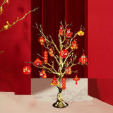 Maxbell Chinese New Year Decoration Artificial Bonsai Charm Pendants Home Decor with Pendant Aureate