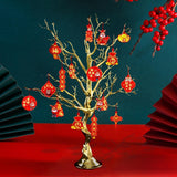 Maxbell Chinese New Year Decoration Artificial Bonsai Charm Pendants Home Decor with Pendant Aureate