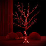 Maxbell Chinese New Year Decoration Artificial Bonsai Charm Pendants Home Decor Only Tree Red