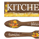 Maxbell Wall Decor Crafts Artwork Ornament Wooden Plaque for Coffee Entry Farmhouse Brown