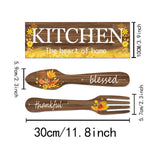 Maxbell Wall Decor Crafts Artwork Ornament Wooden Plaque for Coffee Entry Farmhouse Brown