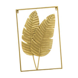 Maxbell Leaves Wall Sculpture Art Hanging Decorative Crafts Ornament for Bedroom Double Leaf