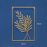 Maxbell Leaves Wall Sculpture Art Hanging Decorative Crafts Ornament for Bedroom Wheat Ear