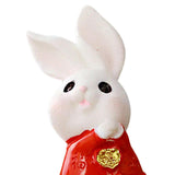 Maxbell Cartoon Rabbit Statue Animal Model Desk Ornament for Office Home Decor 4cmx1.9cm