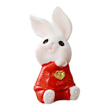 Maxbell Cartoon Rabbit Statue Animal Model Desk Ornament for Office Home Decor 4cmx1.9cm
