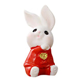 Maxbell Cartoon Rabbit Statue Animal Model Desk Ornament for Office Home Decor 4cmx1.9cm