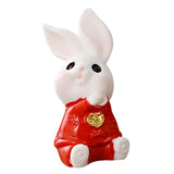 Maxbell Cartoon Rabbit Statue Animal Model Desk Ornament for Office Home Decor 4cmx1.9cm
