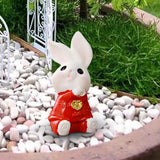 Maxbell Cartoon Rabbit Statue Animal Model Desk Ornament for Office Home Decor 4cmx1.9cm