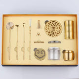 Maxbell Professional Brass Incense Making Kit Censer Tool Set for Home Fragrance Set A